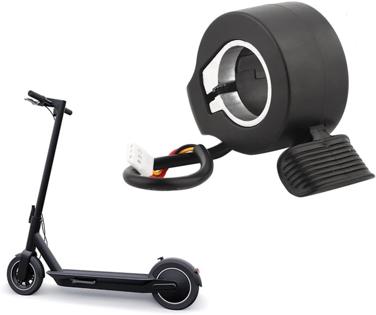 SnelShoppen - Elektrische Fiets Accessoires, Waterdichte en Antislip Duurzame Duimgasregelaar met Hall Sensor voor Elektrische Scooter Accelerator (Zw