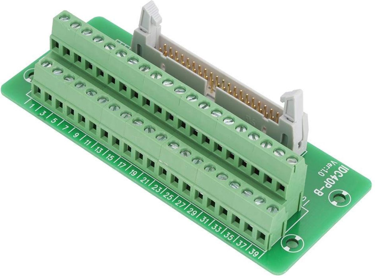SnelShoppen - Plc Breakout Board IDC40P 40 Pins Stekkerklem Beugel voor Breakout Beugel Geschikt voor PLC, Servo en DIN Rail