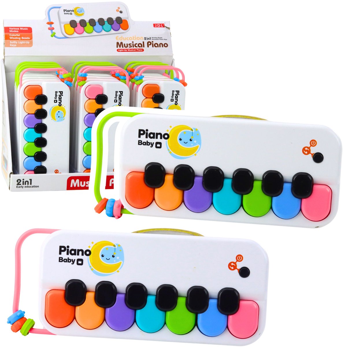 Educatieve muziekpiano voor kinderen Interactieve kleurrijke kralen
