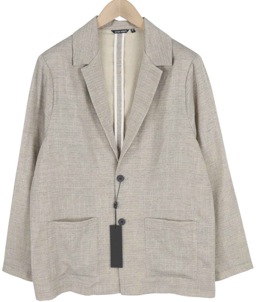 Bruine polyesterblazer - L