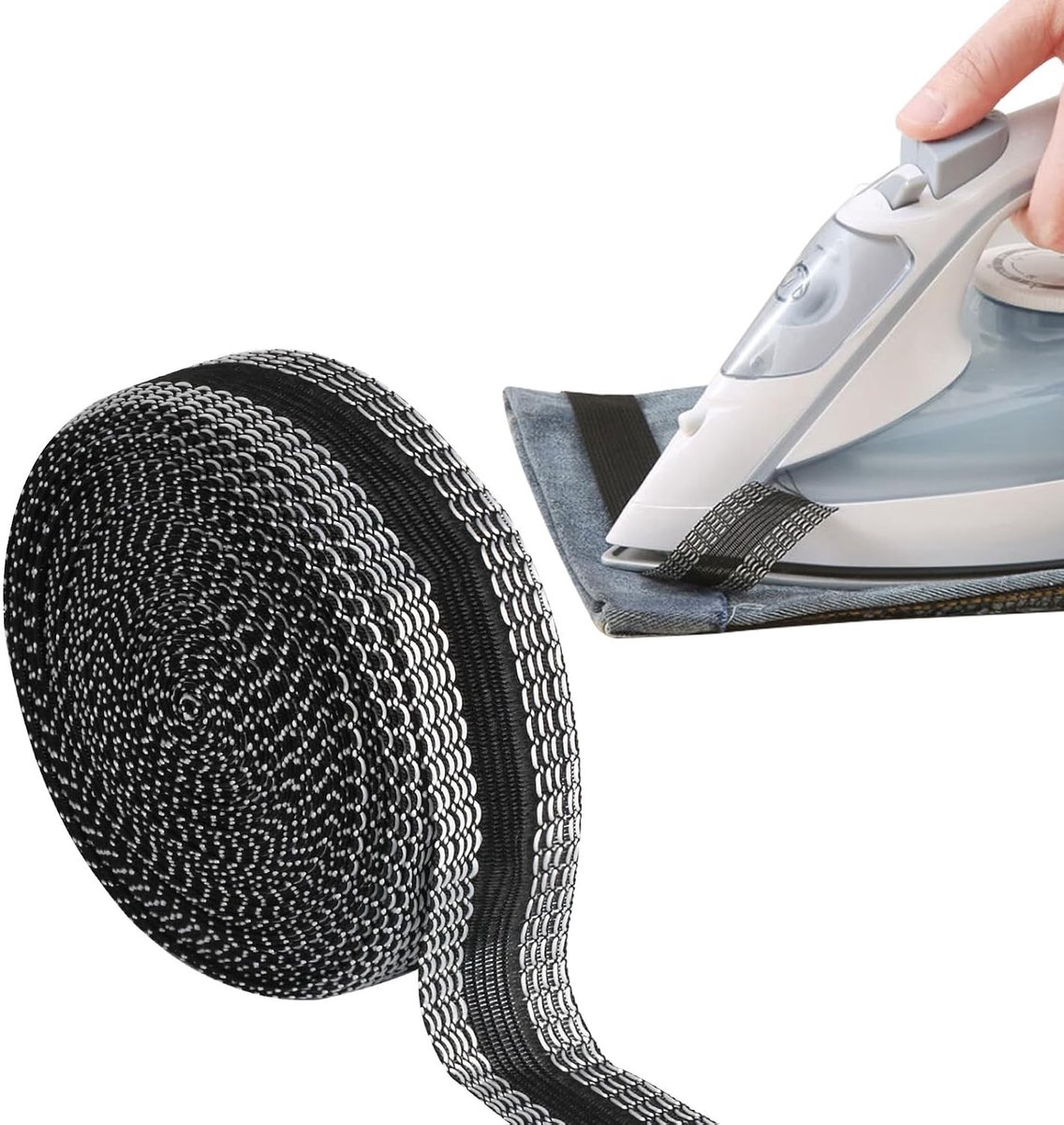 Hemming Tape 2.5 cm x 10 m - Zelfklevende Naadband voor Kleding, Stof en Broeken Inkorten zonder Naaien