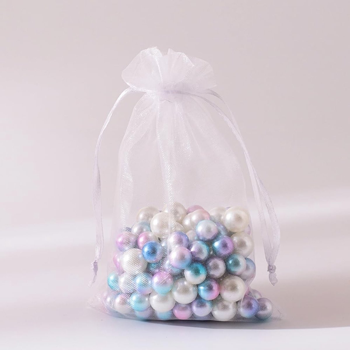 Set van 40 Kleurrijke Organza Tassen met Trekkoord voor Trouwen, Verjaardag en Cadeaus - 30 x 40 cm