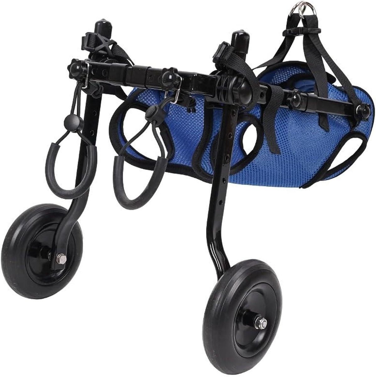 Hondenrolstoel Achterpoten - Hondenbuggy Wandelwagen - Mobiliteit Verbeteren - Lichtgewicht Aluminium Frame - 35-50 lbs - Zilver