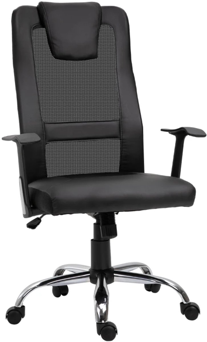 Ergonomische Bureaustoel - In Hoogte Verstelbaar - 360° Draaibaar - Kantoorstoel - Gamestoel - Volwassenen Stoel - Computerstoel - Directiestoel - Zwart