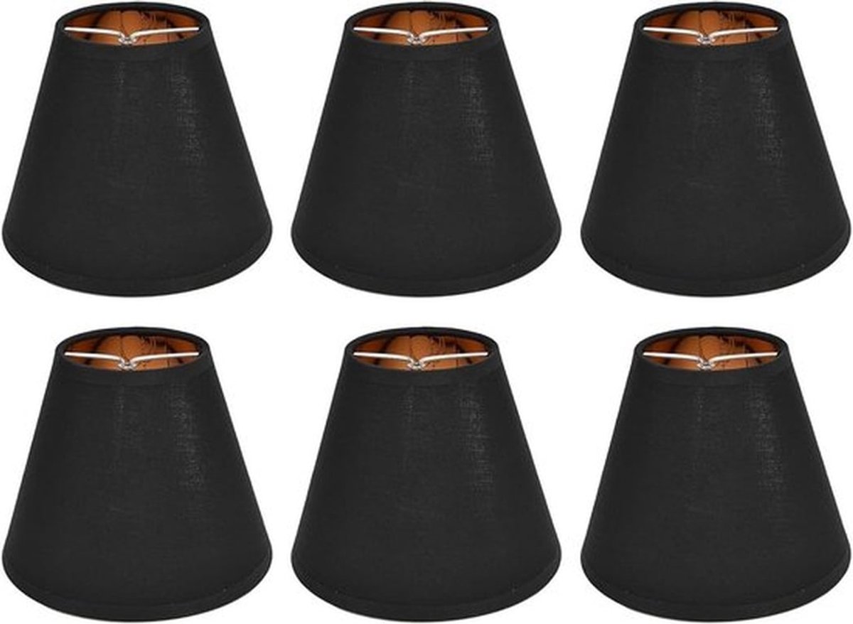 Zwarte lampenkappen voor tafellampen, vloerlampen en wandlampen - 6 stuks, ideaal voor slaapkamerdecoratie en sfeerverlichting