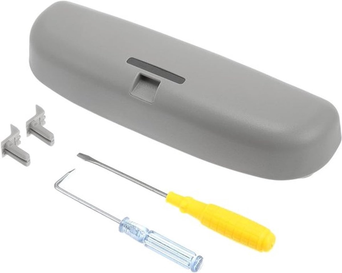 Zonnebril Case voor Auto, Brillen Houder Opbergdoos van ABS met Flocking Doek, Grijs, Geschikt voor NISSAN Sylphy 2006-2022, 1 Set, Perfecte Bescherming en Organisatie