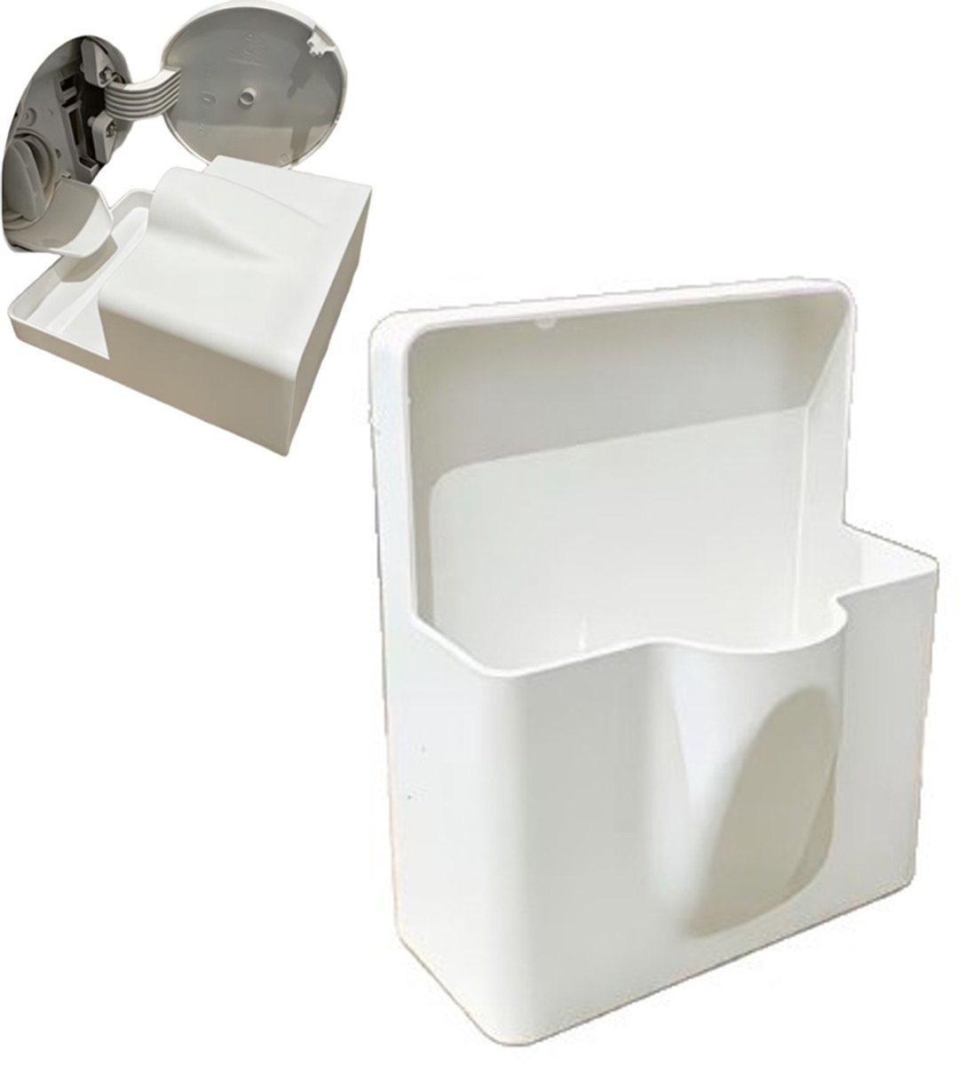Lekbak Wasmachine - Afvoerbak voor wasmachine - Afvalwaterbak van de wasmachine - Afvalwateropvangbak - Geschikt voor wasmachines - Universeel - Wit - Kunststof