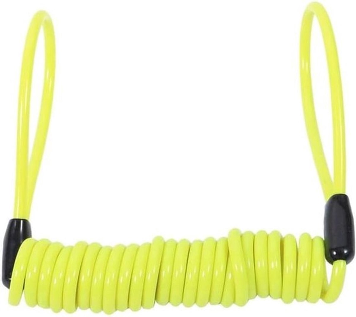 Disc Lock Kabel 1.25M voor Motorfiets en Fiets, Alarm Beveiliging en Antidiefstal met Herinneringsspiraal (Geel)