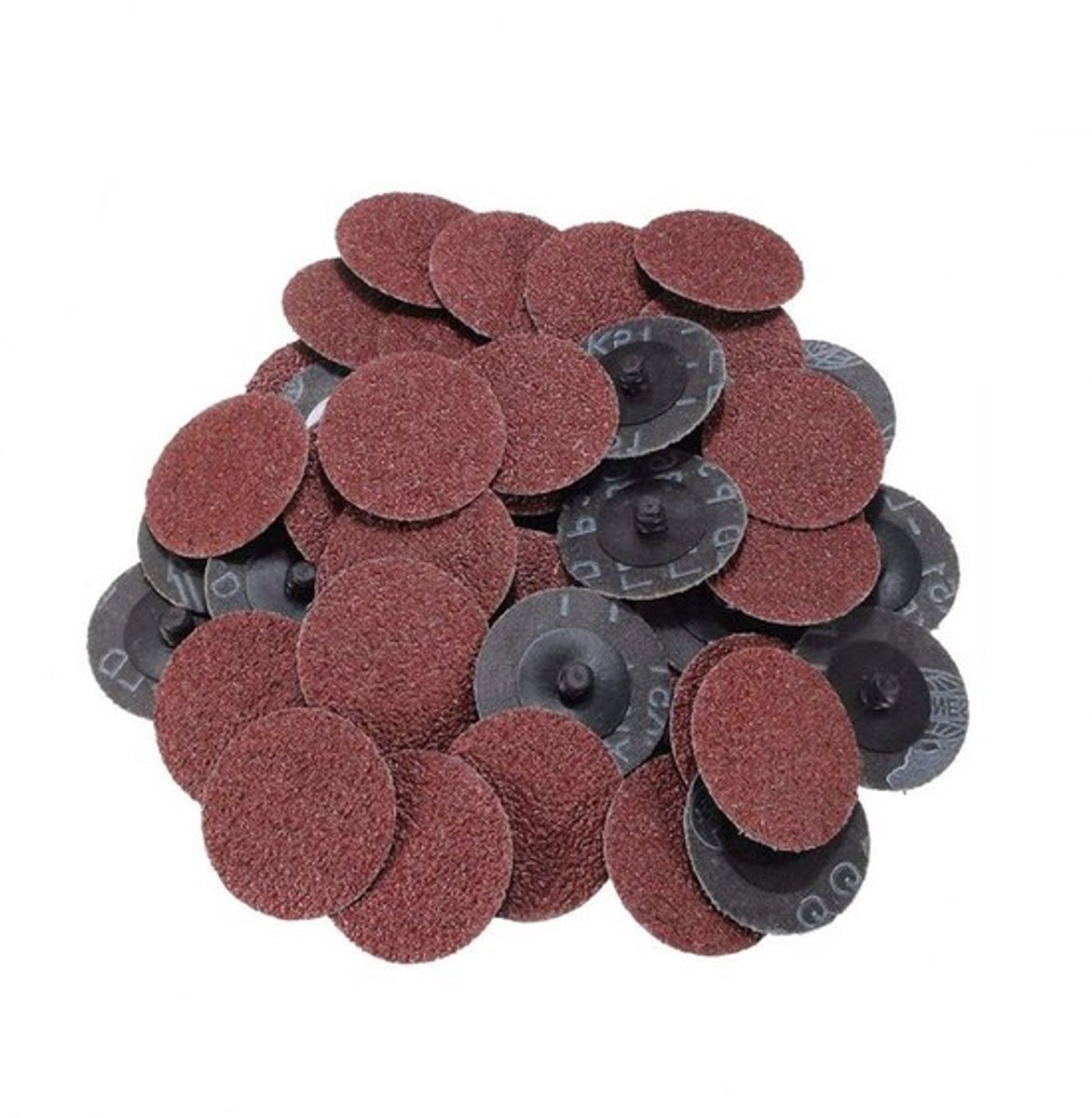 25 Stuks 50MM Snelle Veranderings R-Type Schuurdiscs, 2-Inch Schuurdiscs voor Rotatietools - Alumina, 24 Grit, Voor Houtbewerking en Metalen Bewerking
