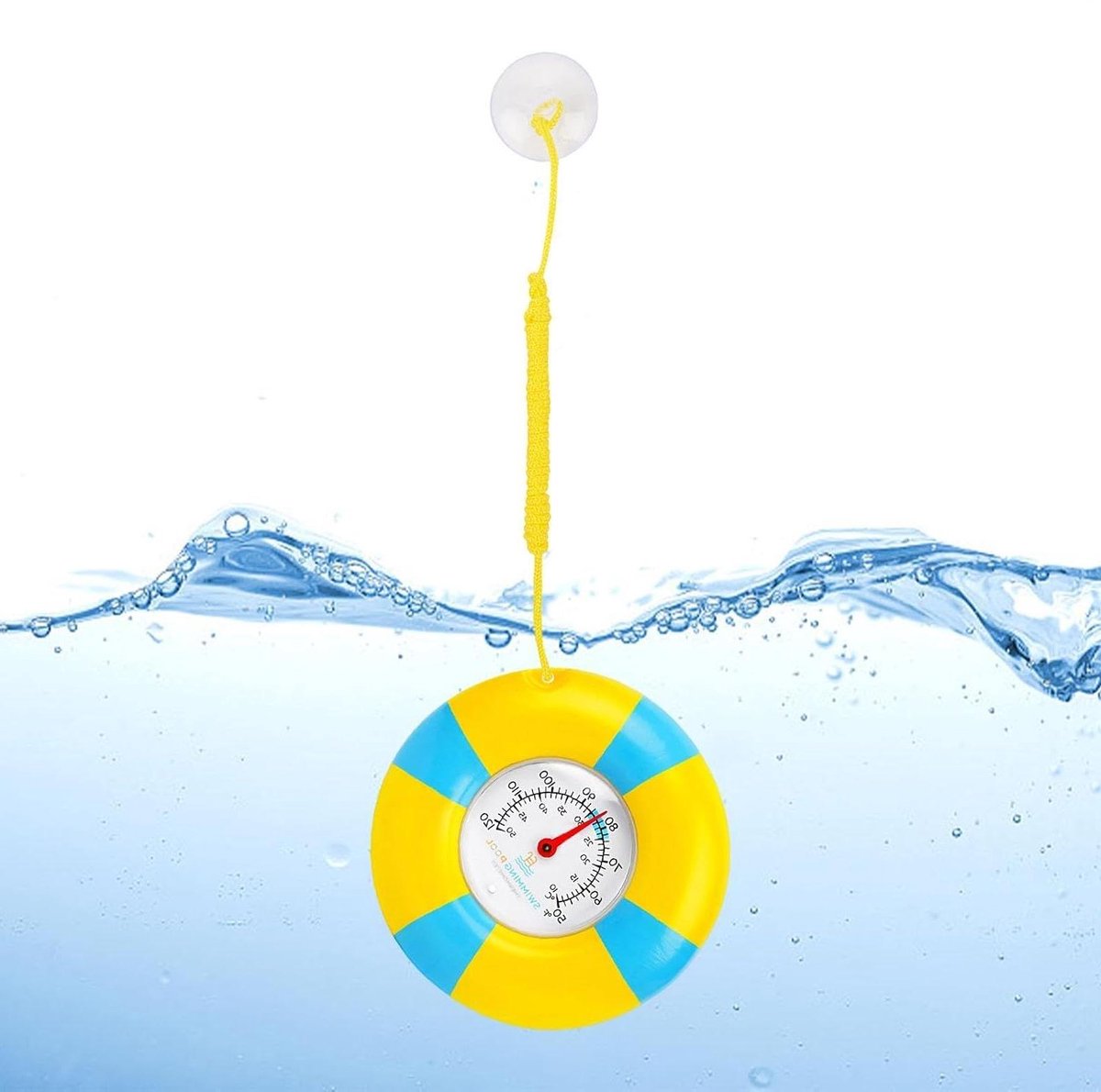 Drijvende Zwembadthermometer - Waterdichte Temperatuurmeter - Watertemperatuur Meten - Batterijloos Bimetalen Sensor - 10-50 C - Meerdere Designs