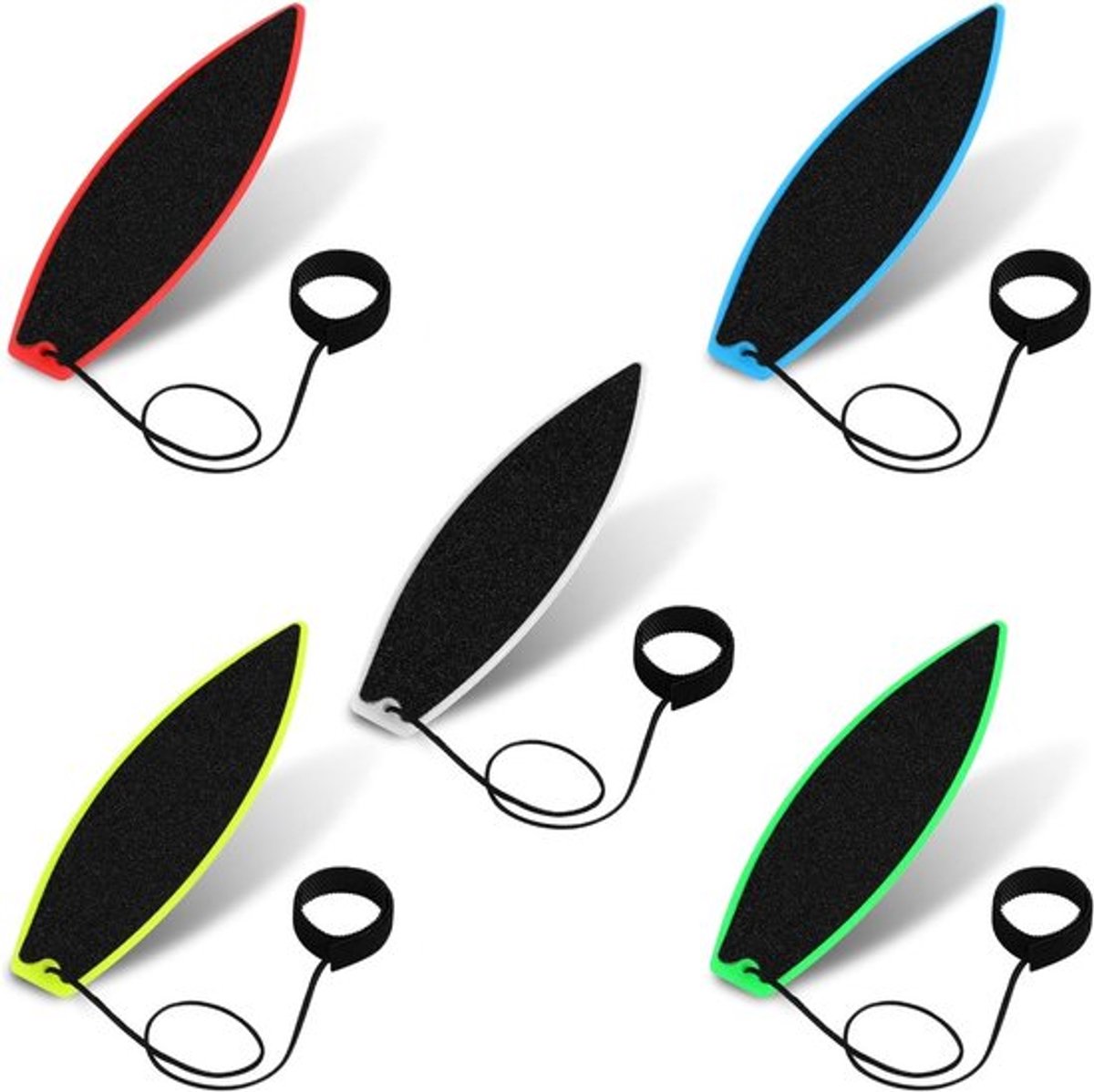 Vingersurfboards Set van 5 - Creatieve Mini Surfboards voor Kinderen en Volwassenen - Perfect voor Binnen en Buiten, Ideaal voor Oefening en Vermaak