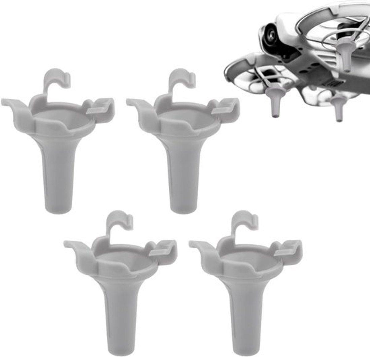 Lichte en duurzame landing gear voor drones, krasbestendige beschermende poten, 4-delige set voor optimale stabiliteit en gebruiksgemak