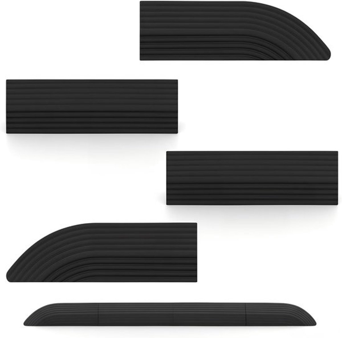 Drempelhelling voor Robotstofzuiger met Antislip, Verstelbare Lengte en Ondersteuning bij Opstappen (Zwart, 68.5cm) - Ideaal voor Drempels, Huishoudelijk Gebruik en Gemak