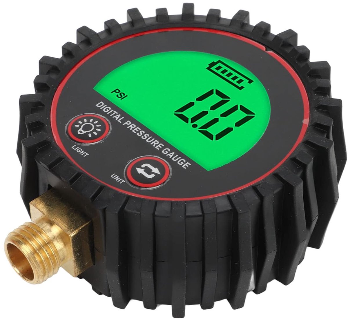 SnelShoppen - 1/4 Inch Digitale Manometer - Nauwkeurige Bandenspanningsmeter voor Auto's, Vrachtwagens en Motorfietsen - Helder Zicht voor SUV's, Camp