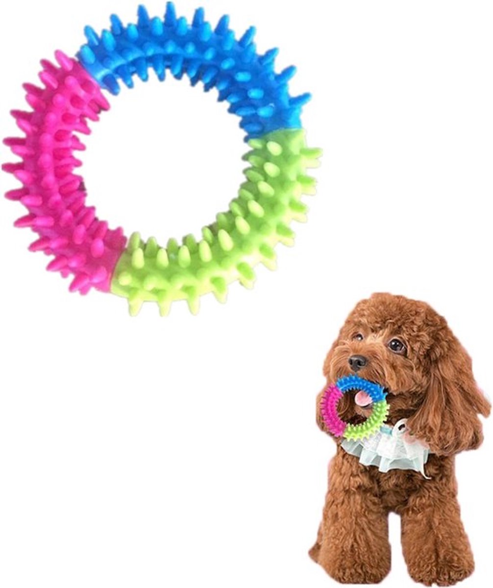 360° Reinigende Hondentanden en Kalmerend Jeuk Speeltje voor Kleine Honden - Rubber Kauwspeeltje voor Mondgezondheid en Interactief Spel