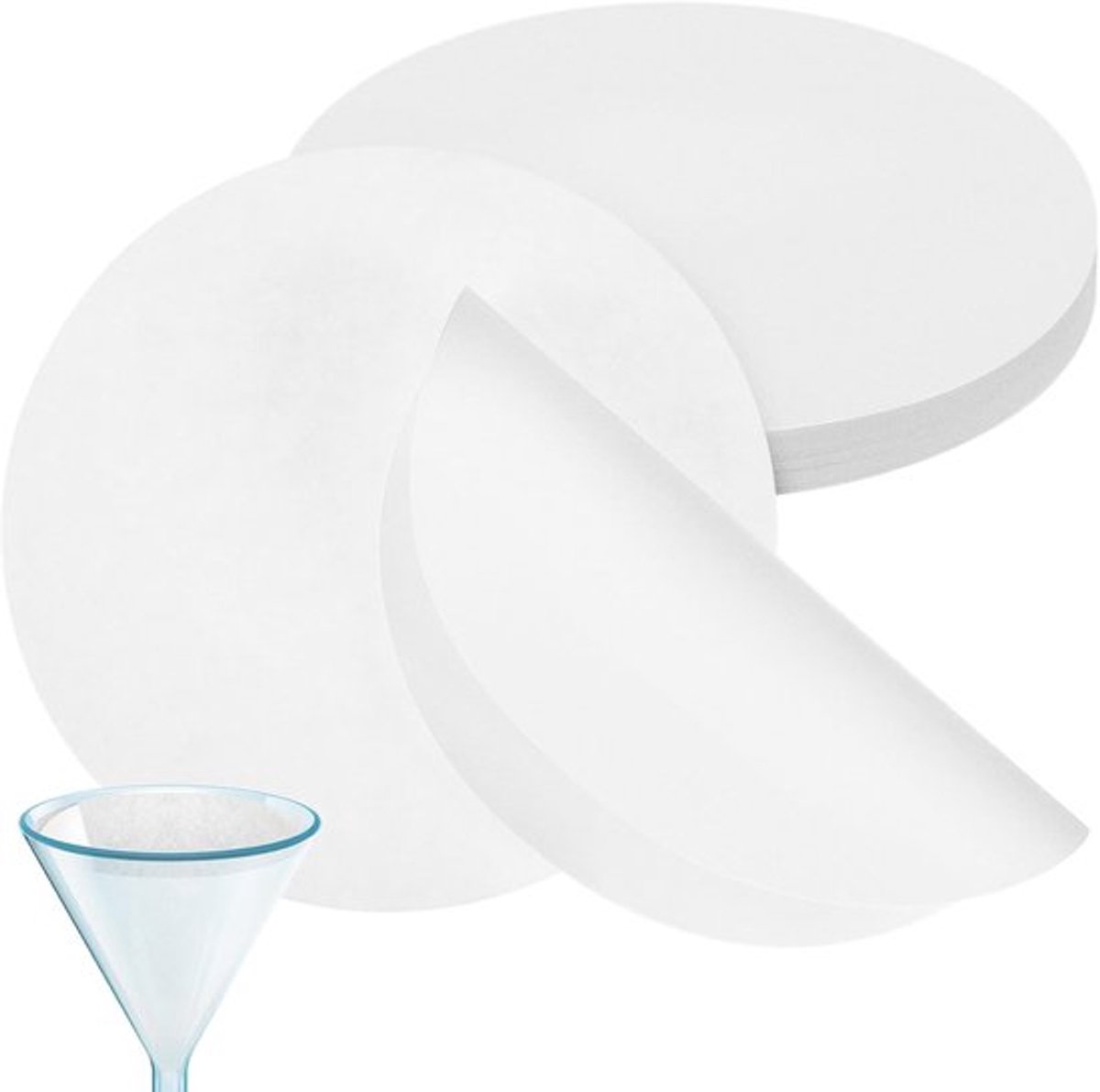 18 cm Kwaliteitsfilterpapier: 100 Stuks Rond Laboratoriumfilterpapier voor Wetenschappelijke Experimenten en Filtratie