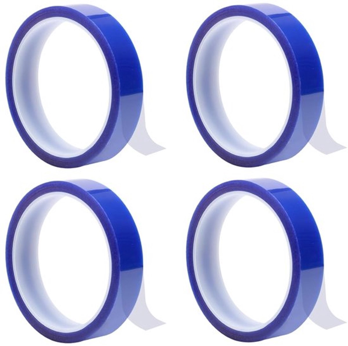 Hittebestendige Tape 4 Rollen 20mm x 33m Blauw - Thermische Tape voor Elektriciens, Isolatie en Hittebestendige Toepassingen