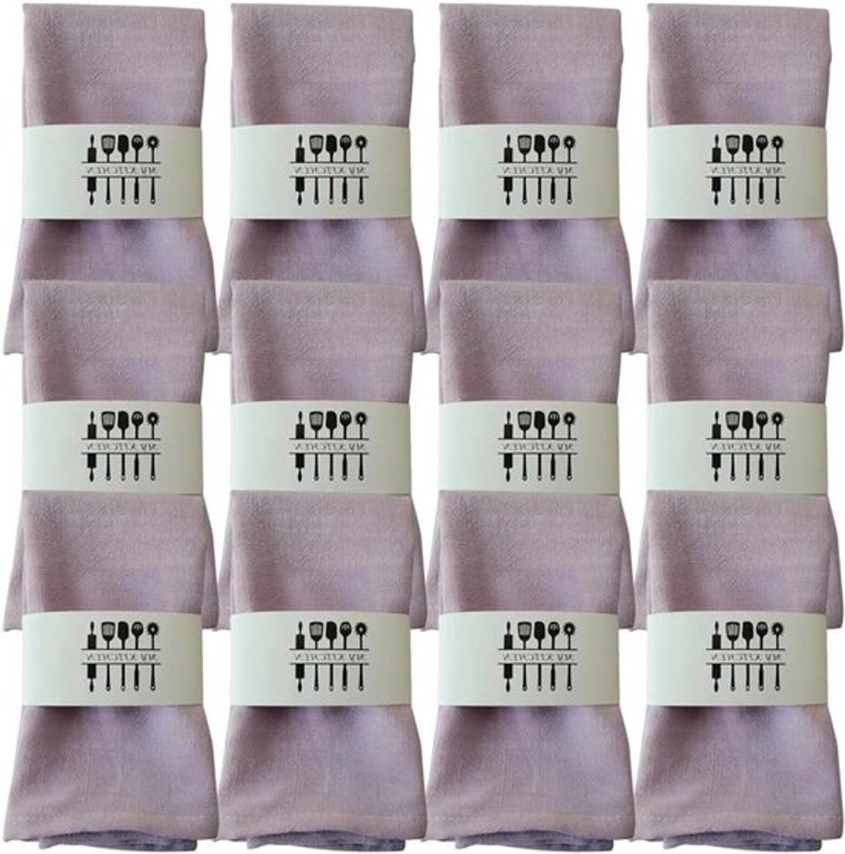 Lila Stoffen Servetten Set van 12, 40 x 40 cm, Herbruikbare Servetten voor Bruiloften, Tafelversiering en Feesten