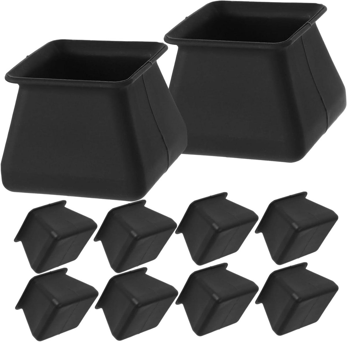 Meubelpootbeschermers - Stoelpootdoppen Vloerbeschermers - Meubels Beschermen - Antislip Ontwerp - 16 Stuks - Zwart