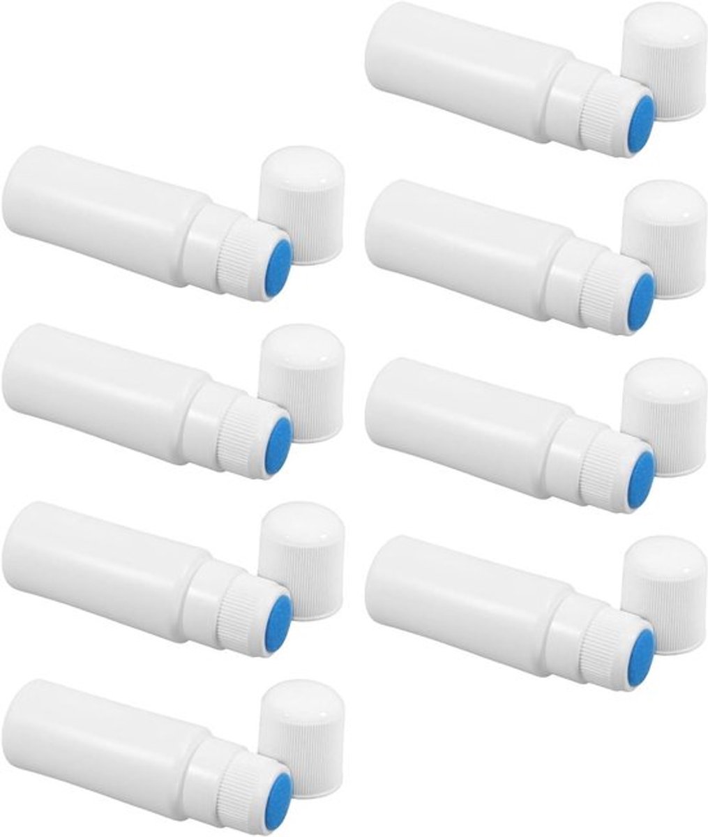 Sponsmapplicatorflessen 30 ml, 8 stuks met zachte sponskop, lekvrij en ideaal voor gevoelige huid, perfect voor nauwkeurige dosering en reizen