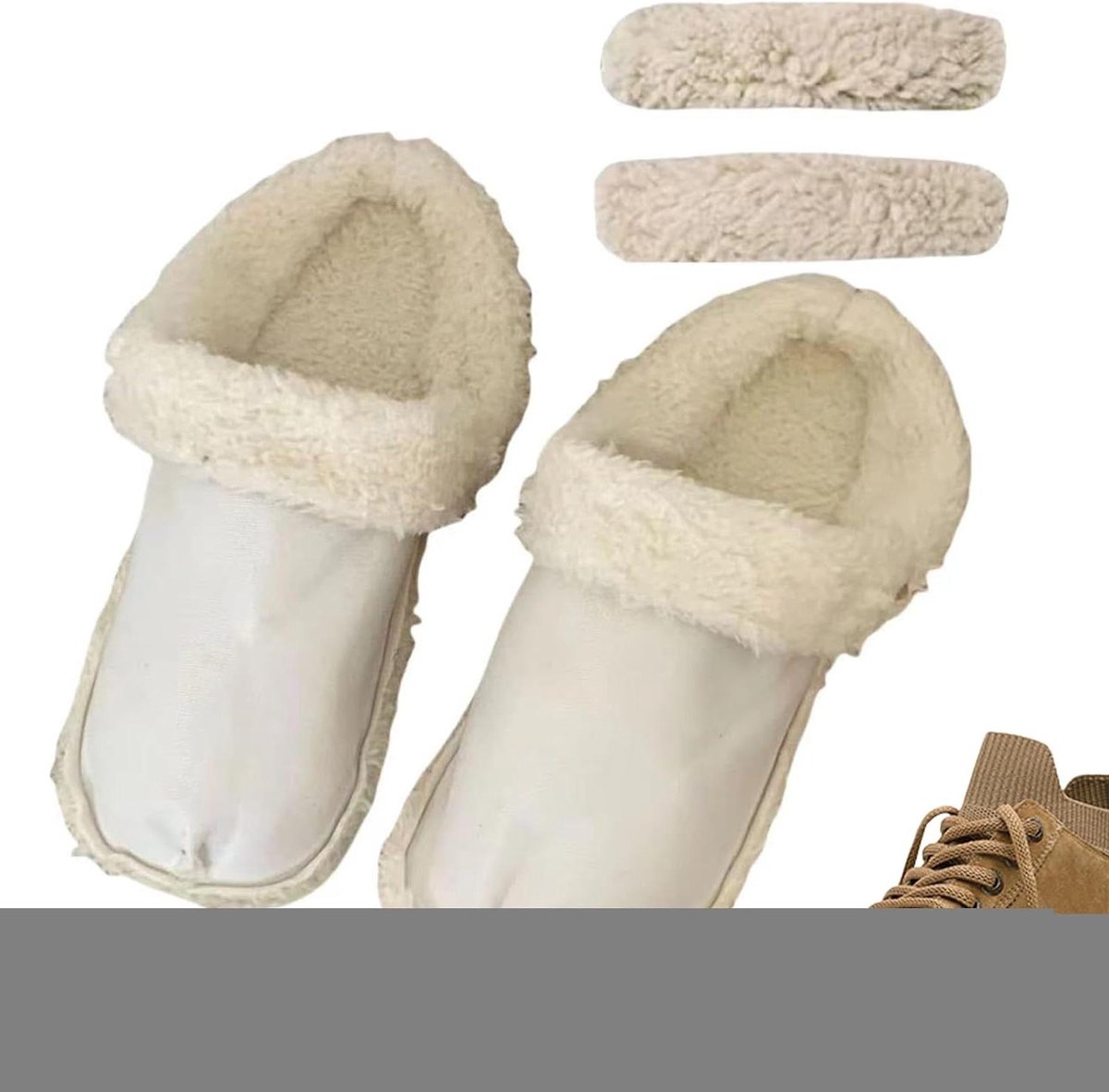 Schoeninlegzolen - Pluche voeringen - Warmte in de winter - Huidvriendelijk materiaal - 25 x 15 x 5 cm