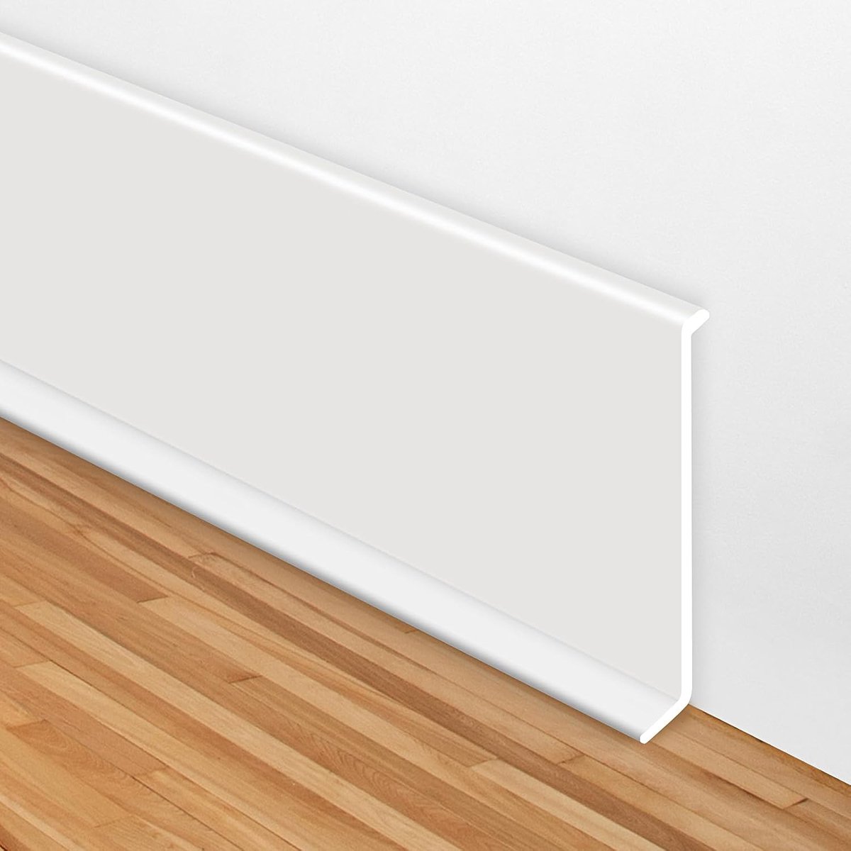 SnelShoppen - 600cm x 10cm Soft Plint Zelfklevend PVC Houten Plint Peel en Stick Keuken Plint voor Muren Vloeren Wandbekleding (Wit)
