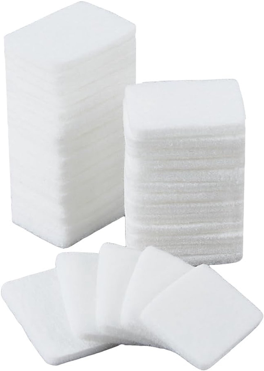 SnelShoppen - 50 Stuks Essentiële Olie Navullingen Geur Pads 1.2x0.88cm Witte Diffuser Vervangpads Polyester Geur Pads voor Reizen en Thuisgebruik