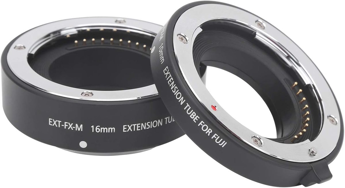 SnelShoppen - Aluminium Legering Macro Autofocus Close-up Extensie Buizen Adapter Set voor Fuji X Mount Camera - Licht, Duurzaam, 10mm en 16mm