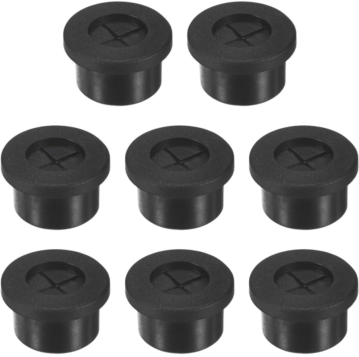 SnelShoppen - 8 Stuks Rubber Doorvoeren voor Kabels - 16mm Desk Grommet - Dubbelzijdige Flexibele Kabeldoorvoer - Desk Hole Cover voor Cables/Wires -
