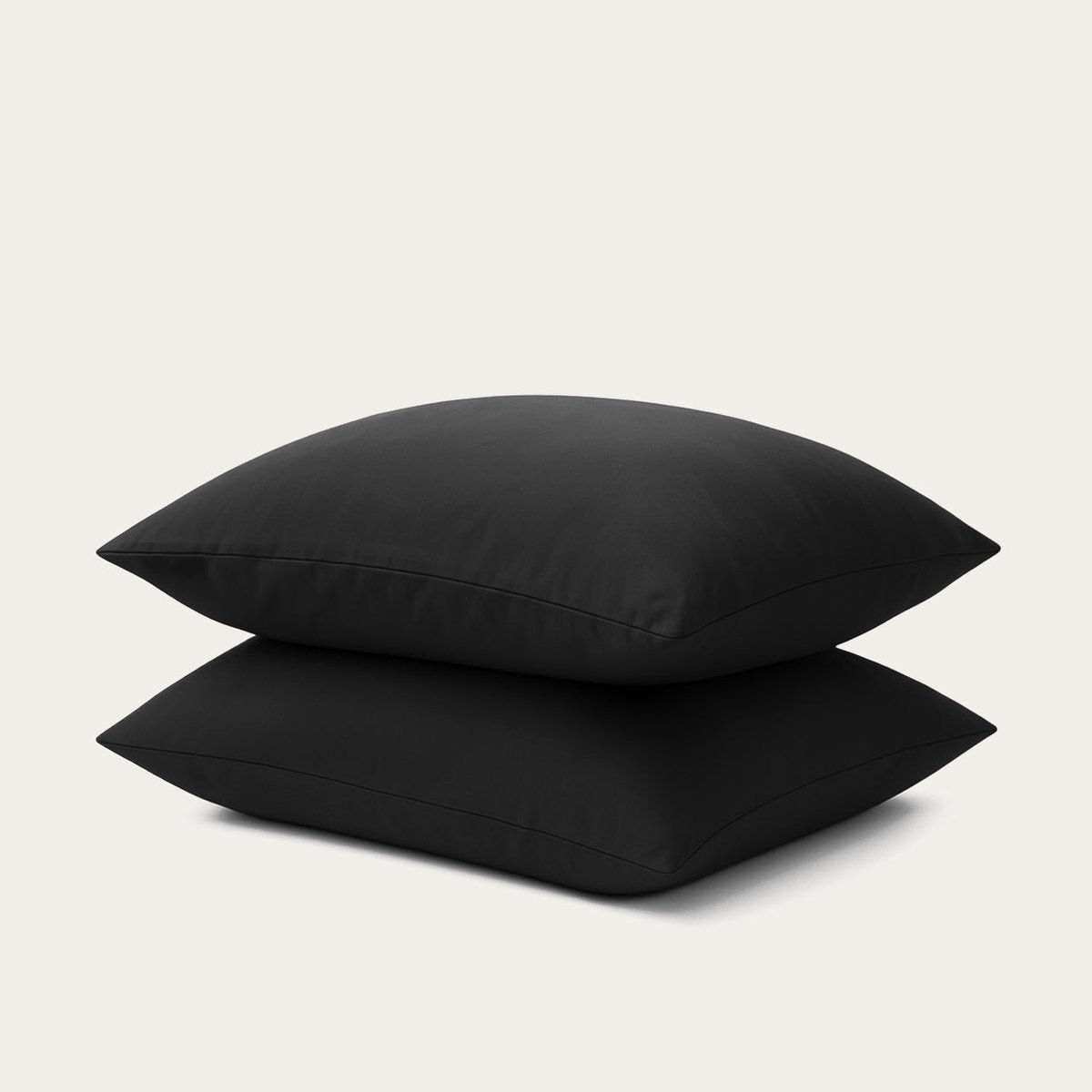HappyBed Kussenslopen Black 60x70 cm - Kussensloop set 2 stuks - 100% Microvezel - Ultieme slaapcomfort