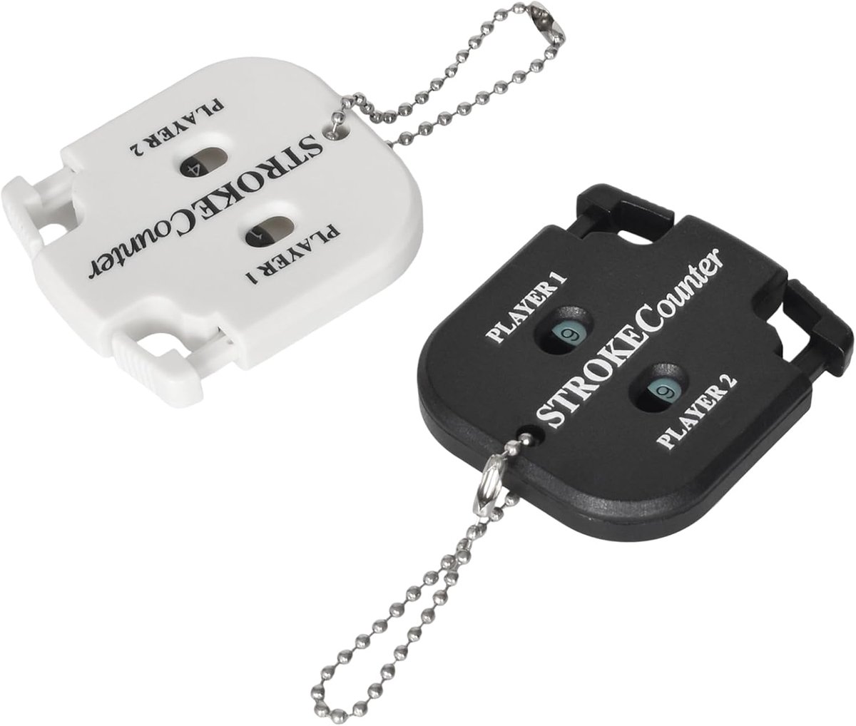 SnelShoppen - 2 Stuks Golf Scorer Counter, Mini Wave Shot Clicker Counter voor 2 Spelers, Golf Score Indicator met Sleutelhanger, Ideaal voor Wedstrij
