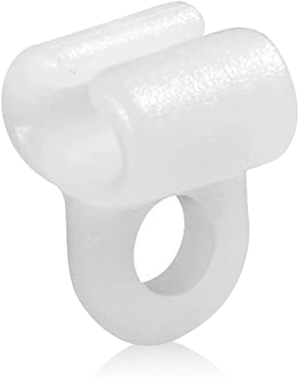 SnelShoppen - 40 Stuks Gordijnhaakjes - Kunststof Gordijnhaken - Universele Gordijnrail Bevestiging - 16x9.8mm - Ideaal voor Thuis en Kantoor