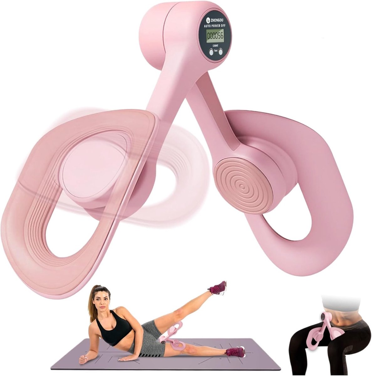 SnelShoppen - Pelvis Trainer voor Vrouwen, Thigh Master met Antislip 360° Rotatie, Binnenbeen Spierversterker, Thigh Workout Apparatuur, Thuis Fitness