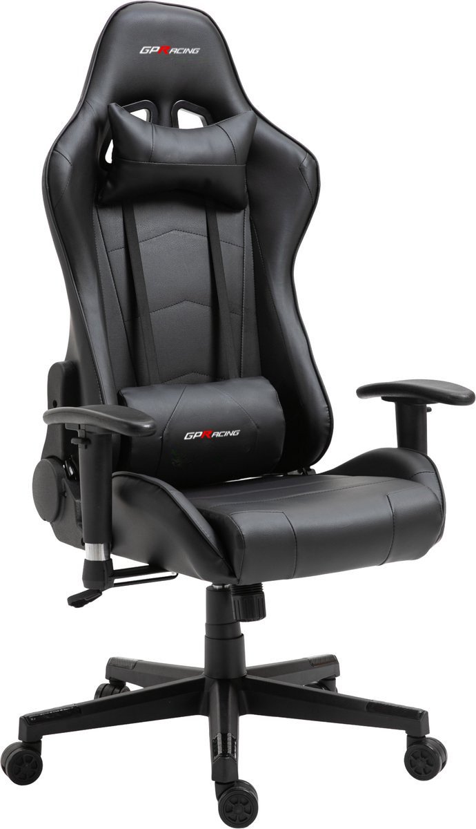 GTRacer Pro gamestoel zwart – 150 kg, 180°