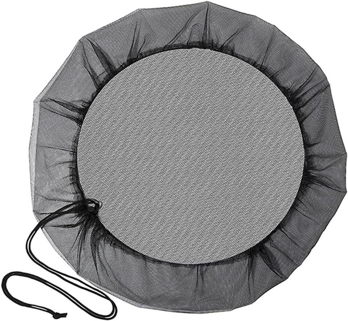 Regenton Afdeknet - Regenwatertank Net - Regenwater Opvangen - Uv-bestendig Materiaal - Diameter 60cm - Zwart