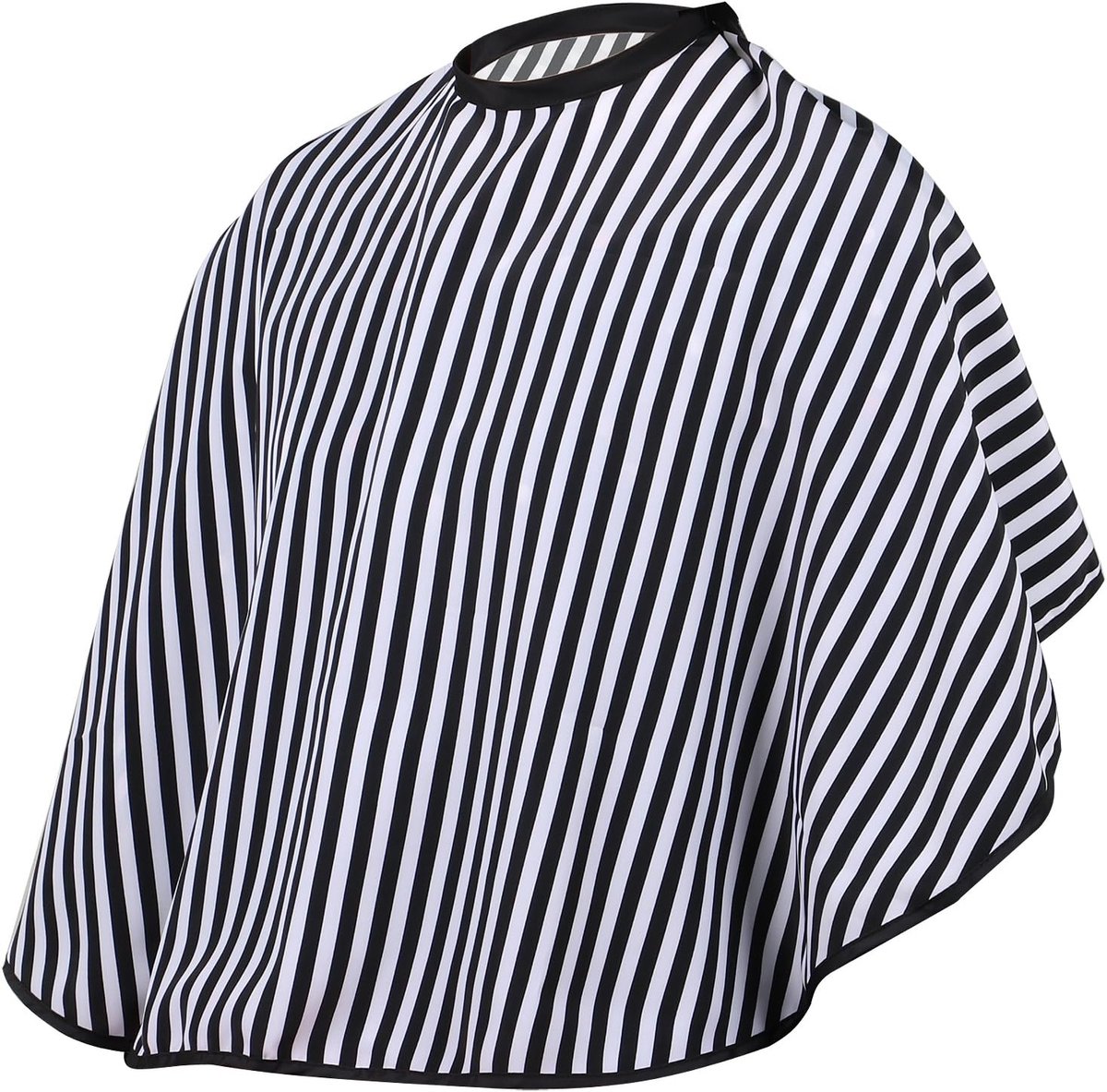 SnelShoppen - Korte Hoody Jassen – Gestreepte Grote Maat Waterdichte Unisex Professionele Kappers/Hairstylists Haarverf Cape voor Haarstyling en Kapse