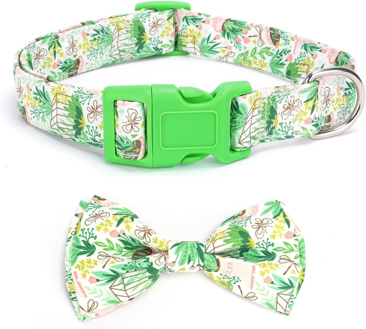 SnelShoppen - Soft Comfortable Strikje Hondenhalsband, Verstelbare en Verwijderbare Strik, Voor Meisjes Vrouwen, Kleine Middelgrote Grote Honden (M, G