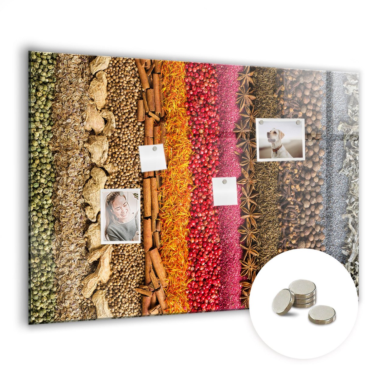 Coloray Glazen Magneetbord - Magnetisch Bord Een kopje koffie - 100x70 cm - Veelkleurig Magneetbord - Magnetic Board - Keuken Decoratie