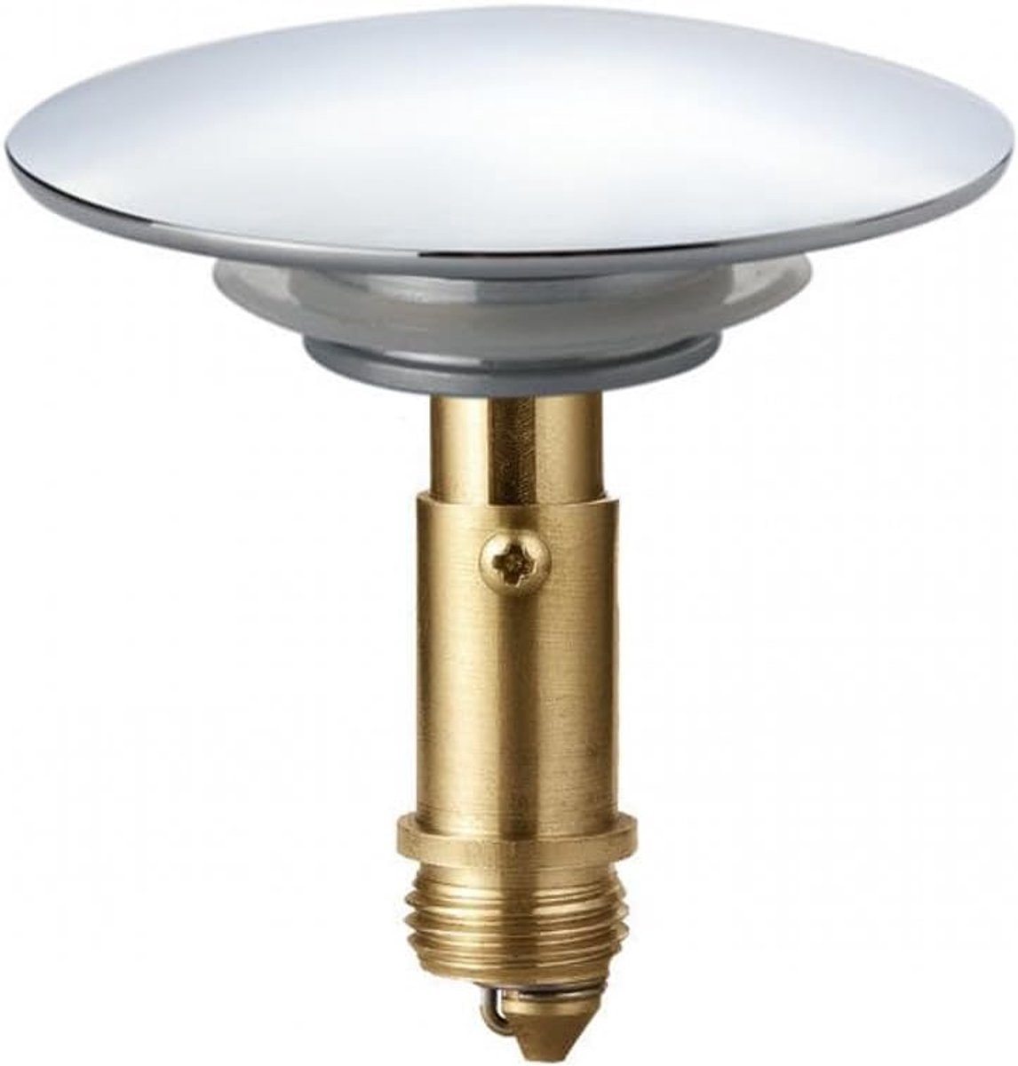 SnelShoppen - Pop-up Badkuip Afvoerplug 69mm, Vernikkeld Metaal, Badkamer Drain Cover, Springy, Geschikt voor 43mm Afvoeropening, Zilver