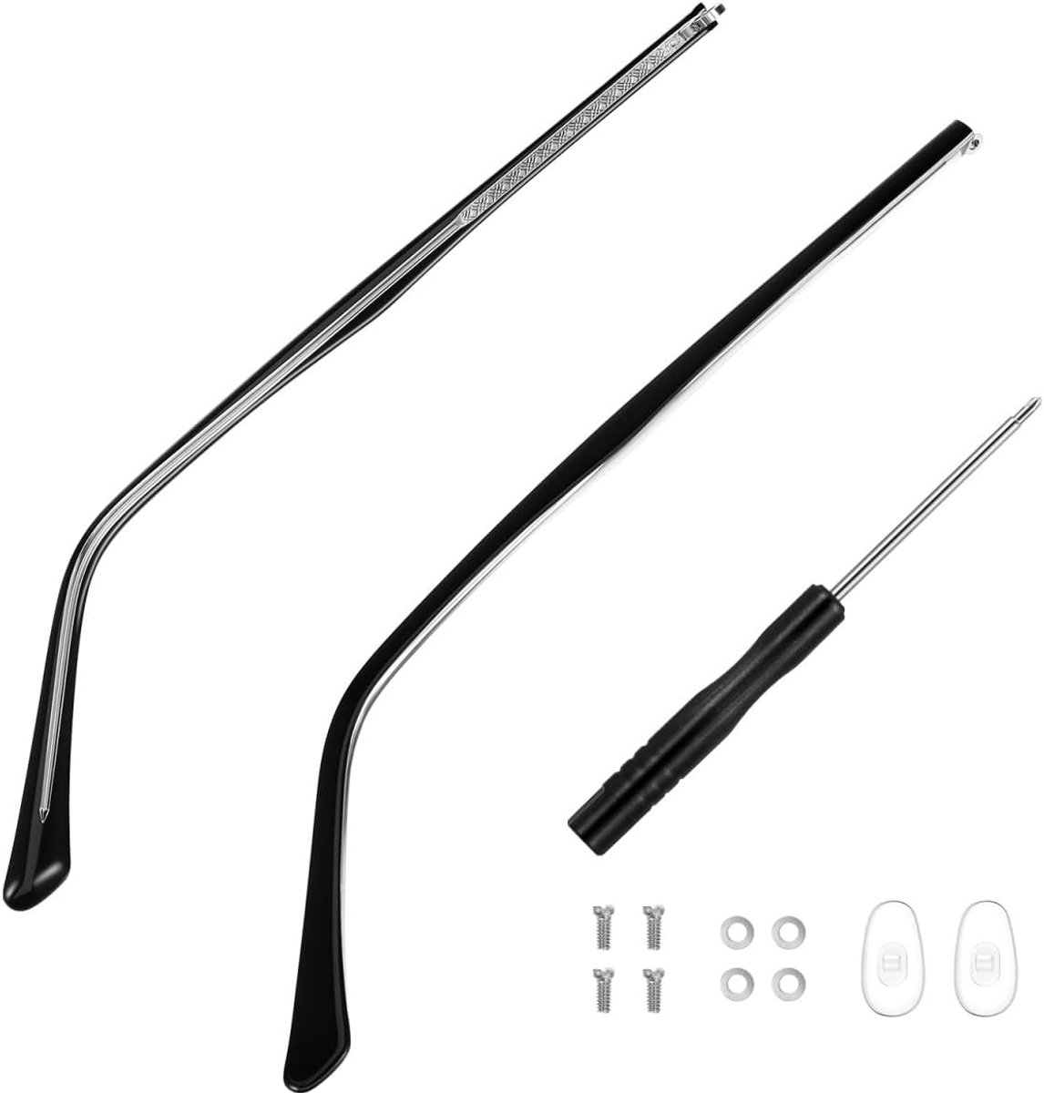 SnelShoppen - Universele Glazen Pootvervanging Metaal Hypoallergeen Antislip 14 cm voor Zonnebrillen en Correctiebrillen