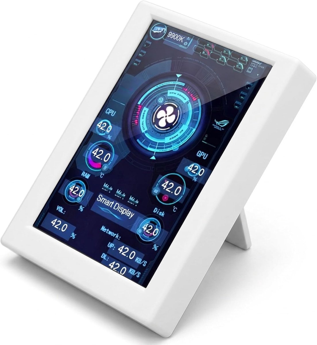 SnelShoppen - 3.5 Inch Mini IPS Scherm, Draaibare CPU RAM Gegevensmonitor, Computer Temperatuurmonitor voor PC Kast, Stepless Dimming Ondersteuning, W