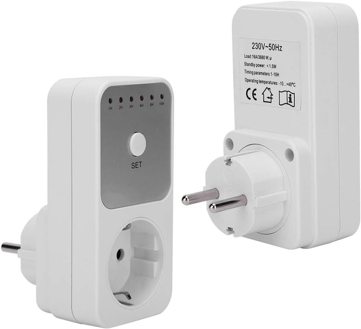 SnelShoppen - Timer Power Switch, Countdown Timer voor Elektrische Apparaten, 230V, Energie Besparende Controller, EU Stekker Schakelaar voor Thuisgeb