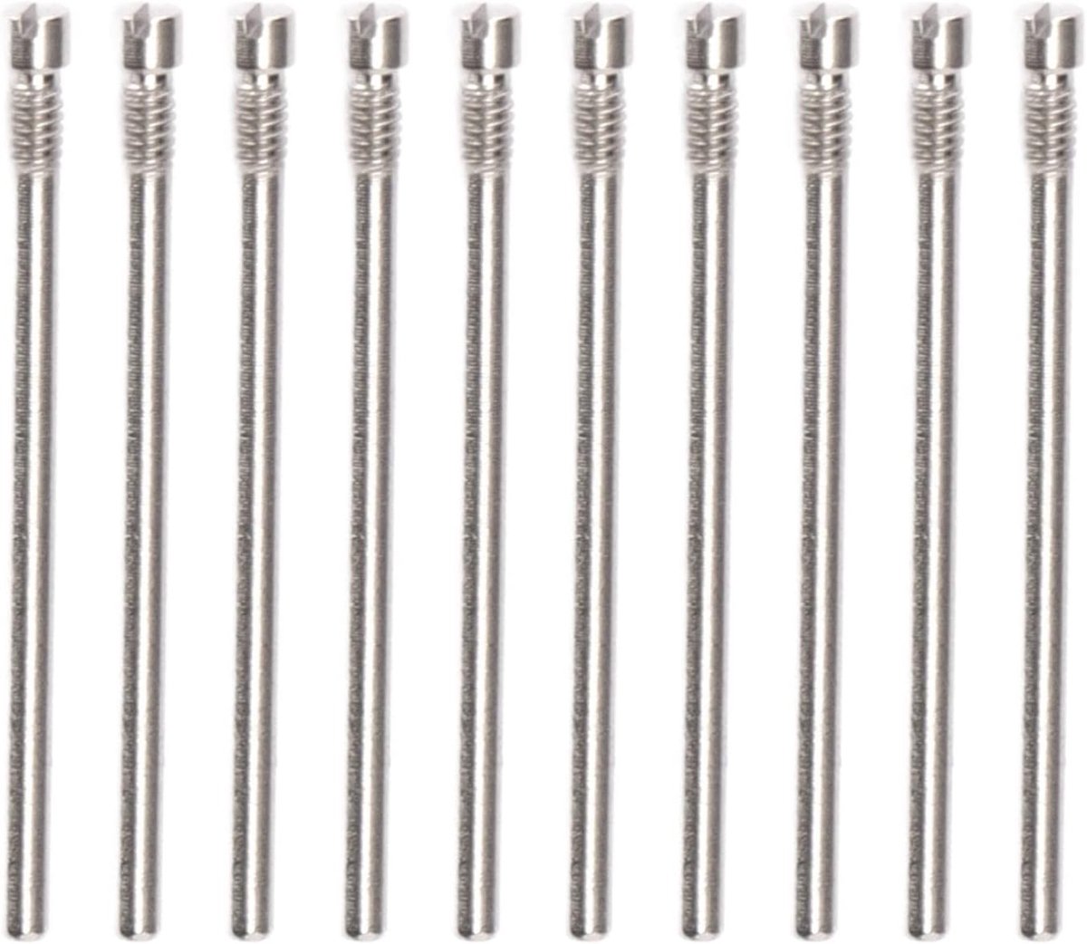 SnelShoppen - Horlogeband Schroefverbindingspen Set - Professionele Schroefbuisset met 10 Stalen Pinnen voor Nauwkeurige Horlogebandreparaties (18.5 *