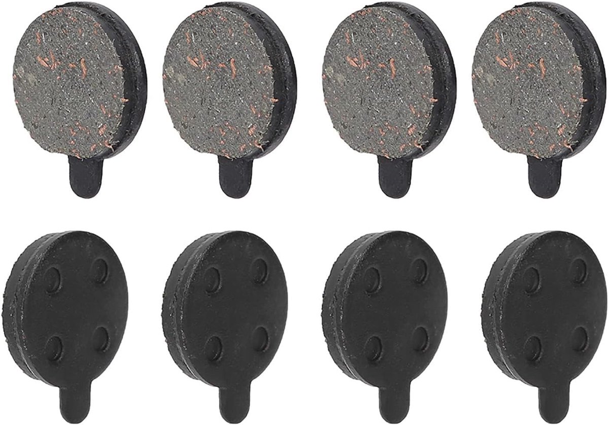 SnelShoppen - 4 Pairs Fietsschijfremblokken, 10 Inch Semi-Metaal Remblokken voor Fiets, Scooter en Elektrische Fiets, Hoge Prestaties, Geluidloos en C