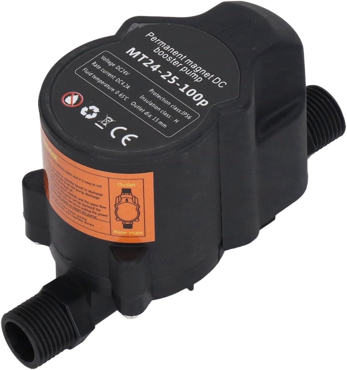 SnelShoppen - 24V DC Waterdrukpomp, Laag Geluid Volautomatische Douchepomp voor Thuis, Geschikt voor Doorstroomboilers, Compact en Efficiënt