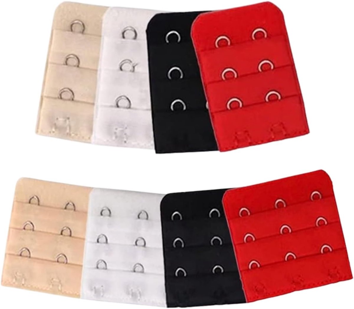 Beha verlengstukken 8 stuks - elastisch katoen - 2 en 3 haken - comfortabel en verstelbaar - ShopVlot