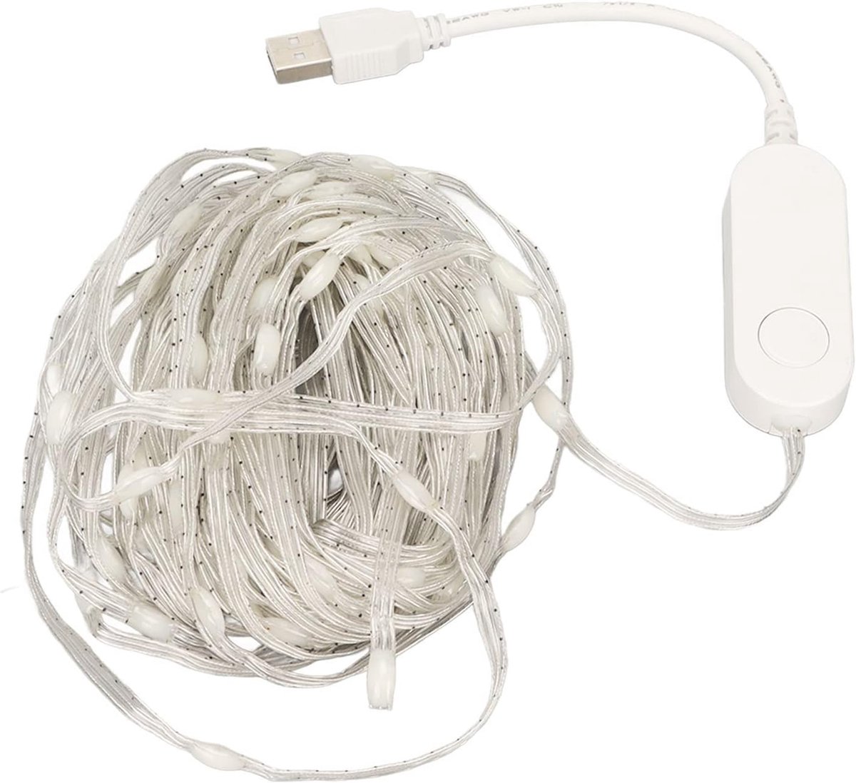 SnelShoppen - LED Fairy Lights, USB Sfeerverlichting met Smart APP en MIC Geluidsherkenning, Kleurveranderende Lichtjes voor Bruiloft, Kerstfeest, Bin