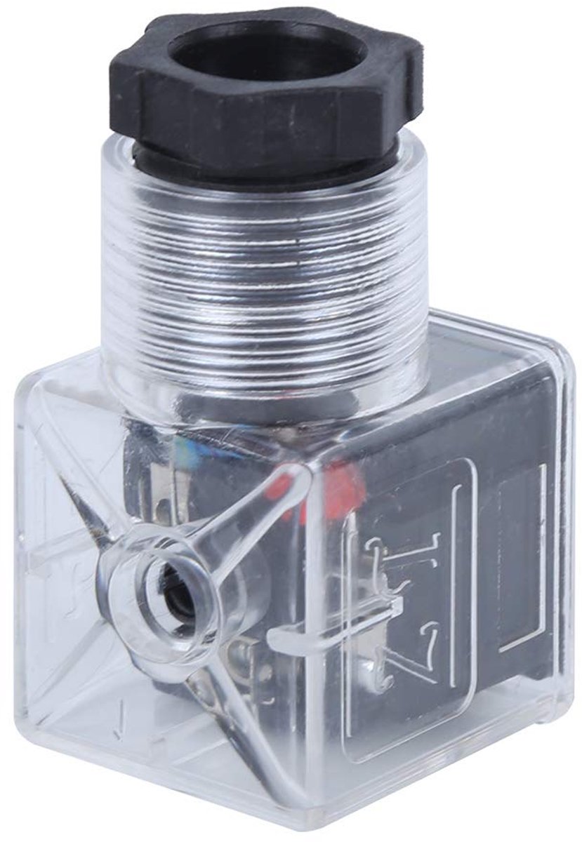SnelShoppen - Solenoid Ventiel Stekker 24V, 5 Stuks Universele Hydraulische Solenoïde Connector met LED, Industrieel Toepasbaar, Duurzaam Rubber
