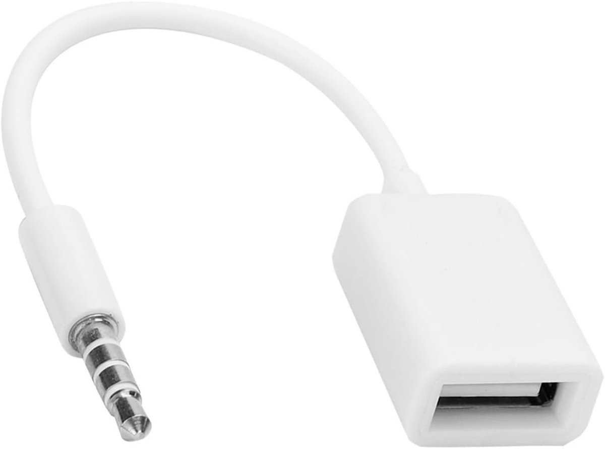 SnelShoppen - AUX Audio Kabel 3.5mm Male naar USB Female Converter Kabel voor Auto Radio en Externe U Schijf, Waterdicht en Duurzaam