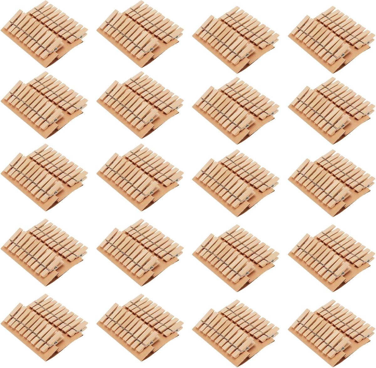 SnelShoppen - Mini houten wasknijpers 400 stuks, 3,5 x 0,7 cm voor knutselen, DIY decoratie, fotodisplays, kaarten maken, feestdecoraties en geschenkv